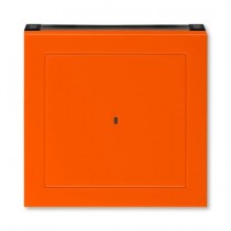 kryt spínače kartového; oranžová/kouř. černá, design LEVIT